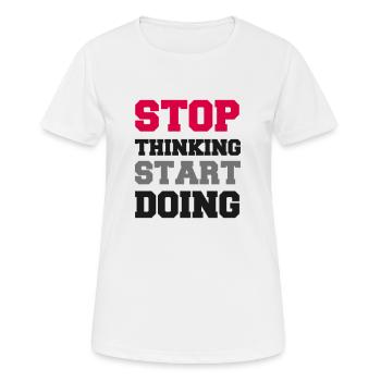 sayings, funny sayings, funny, humorous, saying, - Women's Breathable T-Shirt - white - Front - AI Model Female 172 dark (172cm)