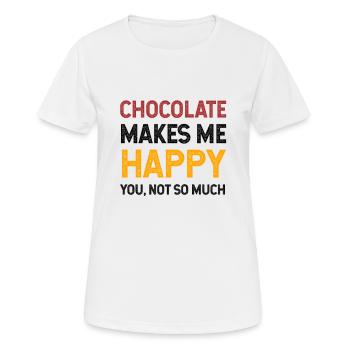 schokolade, geschenkidee, geschenk, schoko - Frauen T-Shirt atmungsaktiv - Weiß - Vorne - AI Model Female 172 dark (172cm)