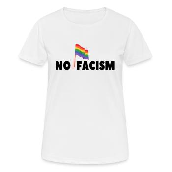 Fascisme Racisme LGBTQ Rainbow Gift - T-shirt respirant Femme - blanc - Devant - AI Model Female 172 dark (172cm)