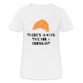 Croissant boulanger délicieux petit déjeuner cadeau - T-shirt respirant Femme - blanc - Devant - AI Model Female 172 dark (172cm)