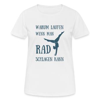 Turnen Gymnastik geschenk verein sport akrobatik - Frauen T-Shirt atmungsaktiv - Weiß - Vorne - AI Model Female 172 dark (172cm)