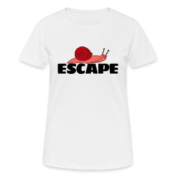 L’escargot ramper lentement drôle - T-shirt respirant Femme - blanc - Devant - AI Model Female 172 dark (172cm)