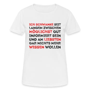 Nachrichten Politik Krise Humor neuigkeiten - Frauen T-Shirt atmungsaktiv - Weiß - Vorne - AI Model Female 172 dark (172cm)