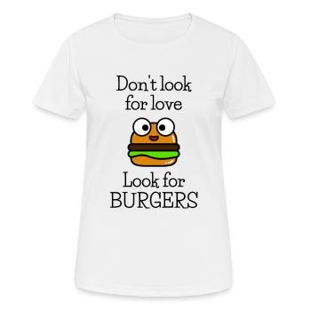 Burger Faim BBQ griller les amants cadeau - T-shirt respirant Femme - blanc - Devant - AI Model Female 172 dark (172cm)