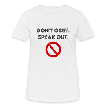 Grundrechte Demokratie Verbot Zensur Freiheit - Frauen T-Shirt atmungsaktiv - Weiß - Vorne - AI Model Female 172 dark (172cm)