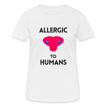 OVNI humain de l'espace extraterrestre - T-shirt respirant Femme - blanc - Devant - AI Model Female 172 dark (172cm)