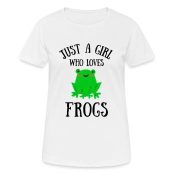 grenouilles grenouilles - T-shirt respirant Femme - blanc - Devant - AI Model Female 172 dark (172cm)