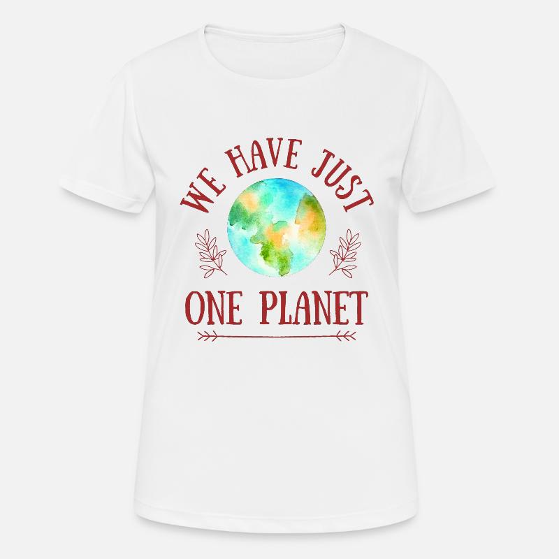 Climate change Environment Nature sustainable plastic eco - Women's Breathable T-Shirt - white