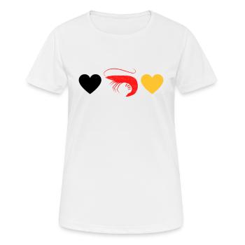 Crevettes meer crabes - T-shirt respirant Femme - blanc - Devant - AI Model Female 172 dark (172cm)
