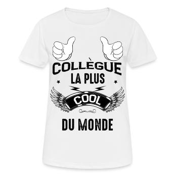Femme Collègue De Toujours Super Cool - T-shirt respirant Femme - blanc - Devant - AI Model Female 172 dark (172cm)