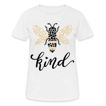 Bee Kind Be Kind - Women's Breathable T-Shirt - white - Front - AI Model Female 172 dark (172cm)