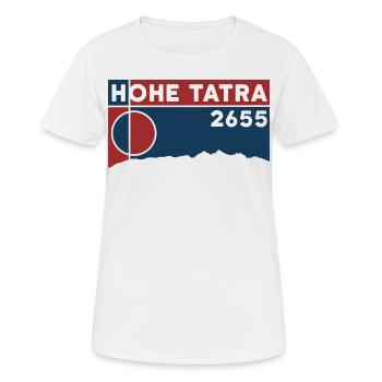 Hautes Carpates Carte Souvenirs Randonnée Pologne - T-shirt respirant Femme - blanc - Devant - AI Model Female 172 dark (172cm)