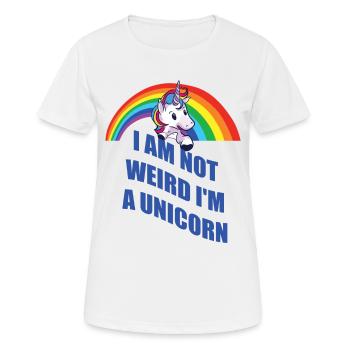 Unicorn Unicorn NOT WEIRD Shirt Gift - T-shirt respirant Femme - blanc - Devant - AI Model Female 172 dark (172cm)