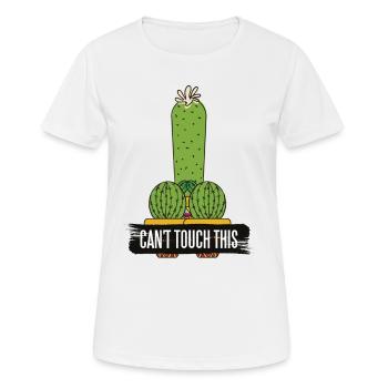 Cactus Cant touch this Cactus Cactus Men - Women's Breathable T-Shirt - white - Front - AI Model Female 172 dark (172cm)