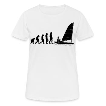 EVOLUTION voile à voile bateau à voile yacht yacht - T-shirt respirant Femme - blanc - Devant - AI Model Female 172 dark (172cm)