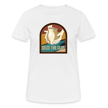 Poterie potiers roue potier poterie à la main - T-shirt respirant Femme - blanc - Devant - AI Model Female 172 dark (172cm)