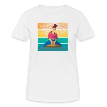 Töpfern Töpferscheibe Töpfer Handarbeit Vintage - Frauen T-Shirt atmungsaktiv - Weiß - Vorne - AI Model Female 172 dark (172cm)