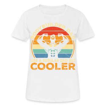 Bodybuilder Dad Like Regular Dad But Cooler | Dad - T-shirt respirant Femme - blanc - Devant - AI Model Female 172 dark (172cm)