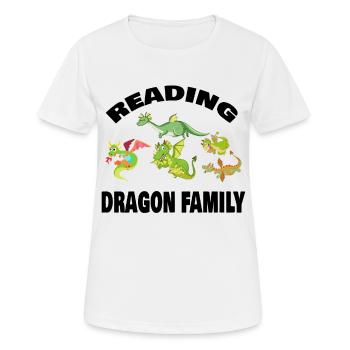 Bibliothèque de l’équipe de la famille Dragon - T-shirt respirant Femme - blanc - Devant - AI Model Female 172 dark (172cm)