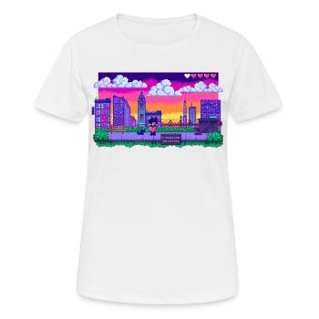 Videospiel shirt cooles gaming T shirt - Frauen T-Shirt atmungsaktiv - Weiß - Vorne - AI Model Female 172 dark (172cm)