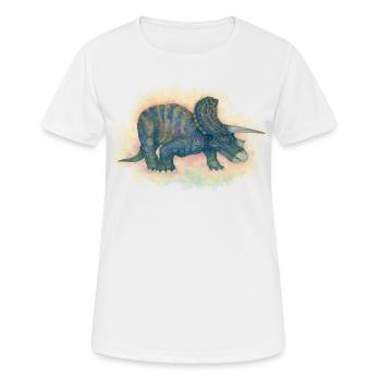 Horned dinosaurs - Women's Breathable T-Shirt - white - Front - AI Model Female 172 dark (172cm)