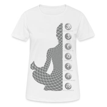 Sieben Chakras - Frauen T-Shirt atmungsaktiv - Weiß - Vorne - AI Model Female 172 dark (172cm)