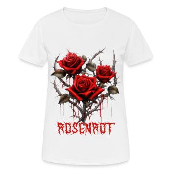 Rosenrot Dornen - Frauen T-Shirt atmungsaktiv - Weiß - Vorne - AI Model Female 172 dark (172cm)