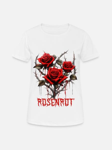 Rosenrot Dornen - Frauen T-Shirt atmungsaktiv - Weiß