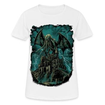 NIght des Cthulhu - Frauen T-Shirt atmungsaktiv - Weiß - Vorne - AI Model Female 172 dark (172cm)