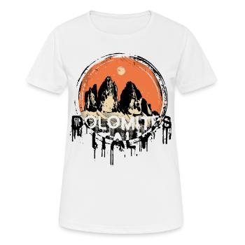 Dolomites Dolomites Tre Cime Lavaredo Trois Pics - T-shirt respirant Femme - blanc - Devant - AI Model Female 172 dark (172cm)