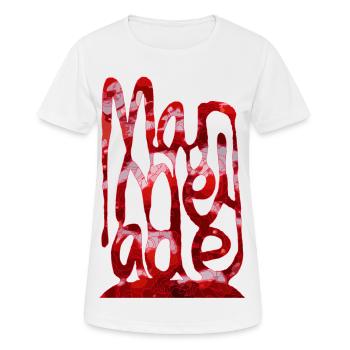 Marmelade Erdbeere - Frauen T-Shirt atmungsaktiv - Weiß - Vorne - AI Model Female 172 dark (172cm)