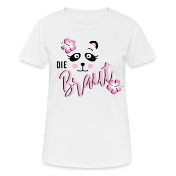Braut Panda JGA Hochzeit Team Gruppenshirt 1 - Frauen T-Shirt atmungsaktiv - Weiß - Vorne - AI Model Female 172 dark (172cm)