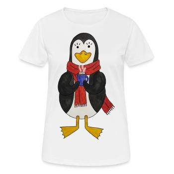 Pingouins Winter cozzy hygge cosy winter time - T-shirt respirant Femme - blanc - Devant - AI Model Female 172 dark (172cm)