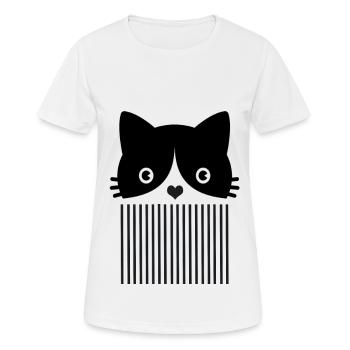 Cat Design - Women's Breathable T-Shirt - white - Front - AI Model Female 172 dark (172cm)
