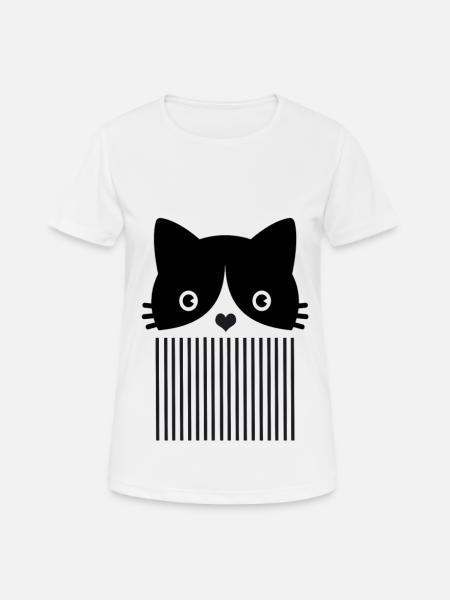 Cat Design - Women's Breathable T-Shirt - white