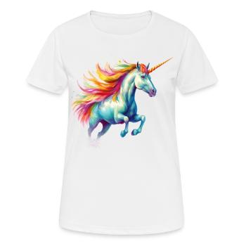 Bezauberndes Einhorn - Frauen T-Shirt atmungsaktiv - Weiß - Vorne - AI Model Female 172 dark (172cm)