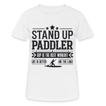 Stand Up Paddler - Women's Breathable T-Shirt - white - Front - AI Model Female 172 dark (172cm)