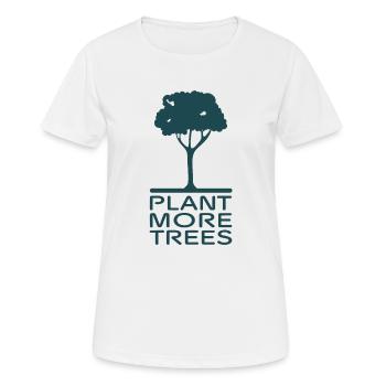 Pflanzt mehr Bäume Naturschutz Aktivist - Frauen T-Shirt atmungsaktiv - Weiß - Vorne - AI Model Female 172 dark (172cm)