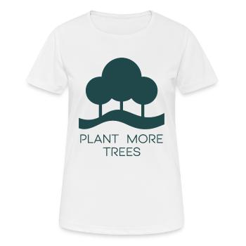 Pflanzt mehr Bäume Naturschutz Aktivist - Frauen T-Shirt atmungsaktiv - Weiß - Vorne - AI Model Female 172 dark (172cm)