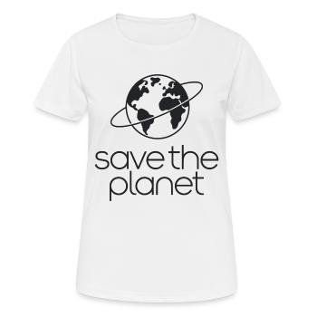 Save the Planet Earth Environmental Activists - Women's Breathable T-Shirt - white - Front - AI Model Female 172 dark (172cm)