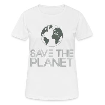 Save the Planet Earth Environmental Activists - Women's Breathable T-Shirt - white - Front - AI Model Female 172 dark (172cm)