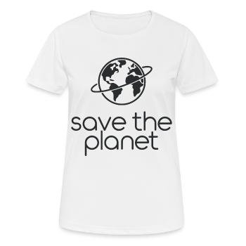 Save the Planet Earth Environmental Activists - Women's Breathable T-Shirt - white - Front - AI Model Female 172 dark (172cm)