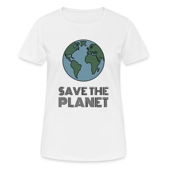 Save the Planet Earth Environmental Activists - Women's Breathable T-Shirt - white - Front - AI Model Female 172 dark (172cm)