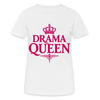 Drama Queen Krone Spruch - Frauen T-Shirt atmungsaktiv - Weiß - Vorne - AI Model Female 172 dark (172cm)