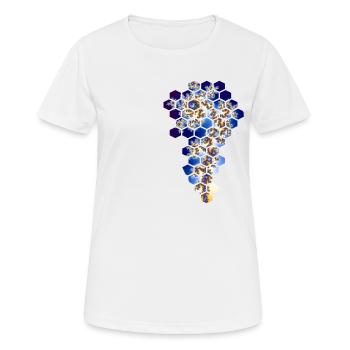 Honeycomb fractal - Women's Breathable T-Shirt - white - Front - AI Model Female 172 dark (172cm)