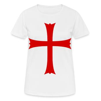 Croix de Jérusalem Croix de Jérusalem - T-shirt respirant Femme - blanc - Devant - AI Model Female 172 dark (172cm)