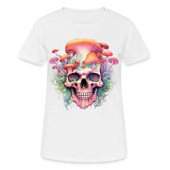 Pilz Totenkopf für Pilzsammler Pflanzenliebhaber - Frauen T-Shirt atmungsaktiv - Weiß - Vorne - AI Model Female 172 dark (172cm)