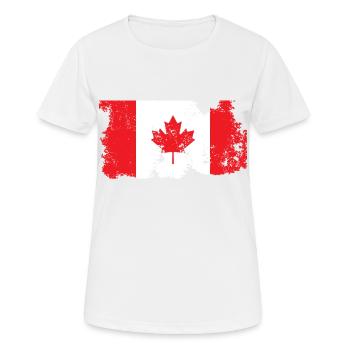 Drapeau de feuille d'érable Canada Canada - T-shirt respirant Femme - blanc - Devant - AI Model Female 172 dark (172cm)