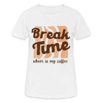 Pause café - T-shirt respirant Femme - blanc - Devant - AI Model Female 172 dark (172cm)