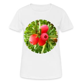L’if, un conifère indigène - T-shirt respirant Femme - blanc - Devant - AI Model Female 172 dark (172cm)